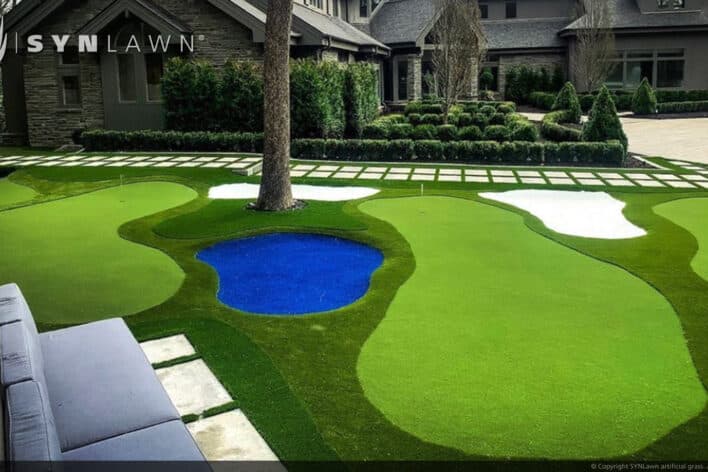 SYNLawn Philadelphia PA residential frontyard golf putting greens